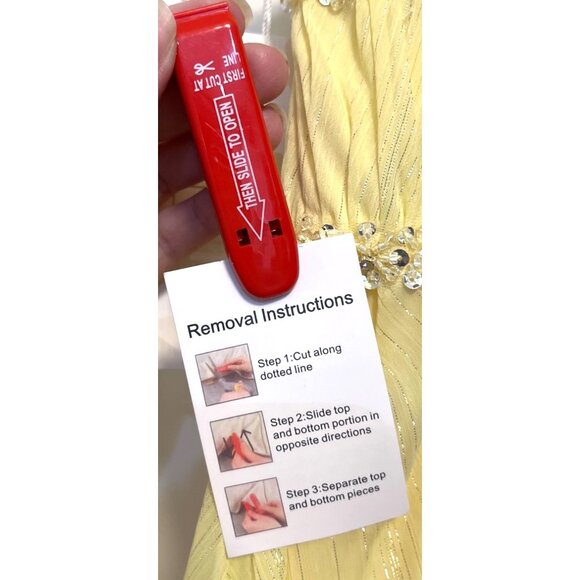 Mac Duggal Beaded Ruffle High Low Yellow Gown in Lemon Yellow Sizes 4 & 6 - Picture 9 of 14